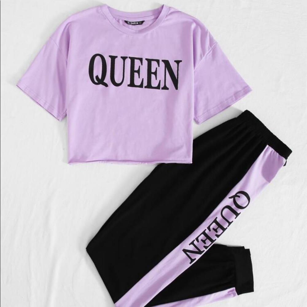 Two Piece Set Crop Top and Joggers
